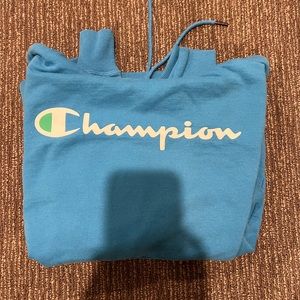 Mens champion turquoise blue sweatshirt